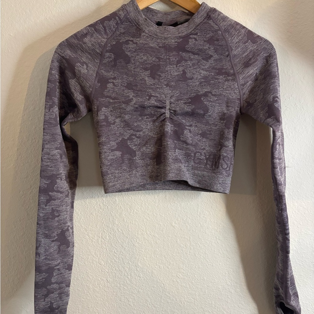 Purple Camo Women's Crop Top
